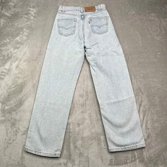 VTG Levis 560 Jeans Women 14 Blue Loose Fit Straight Leg Orange Tab Made in USA - Picture 3 of 10